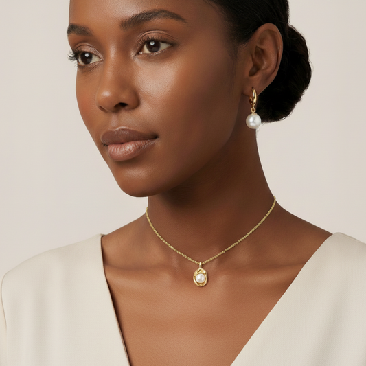 Perla Nova – Parure de bijoux - Or Plaqué 18 carats