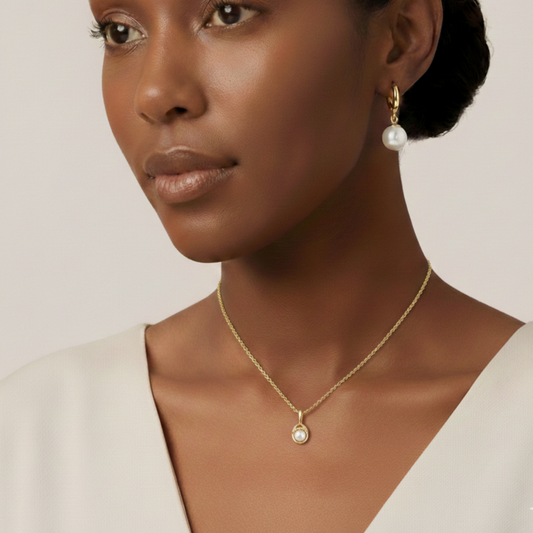 Perla Nova – Parure de bijoux - Or Plaqué 18 carats