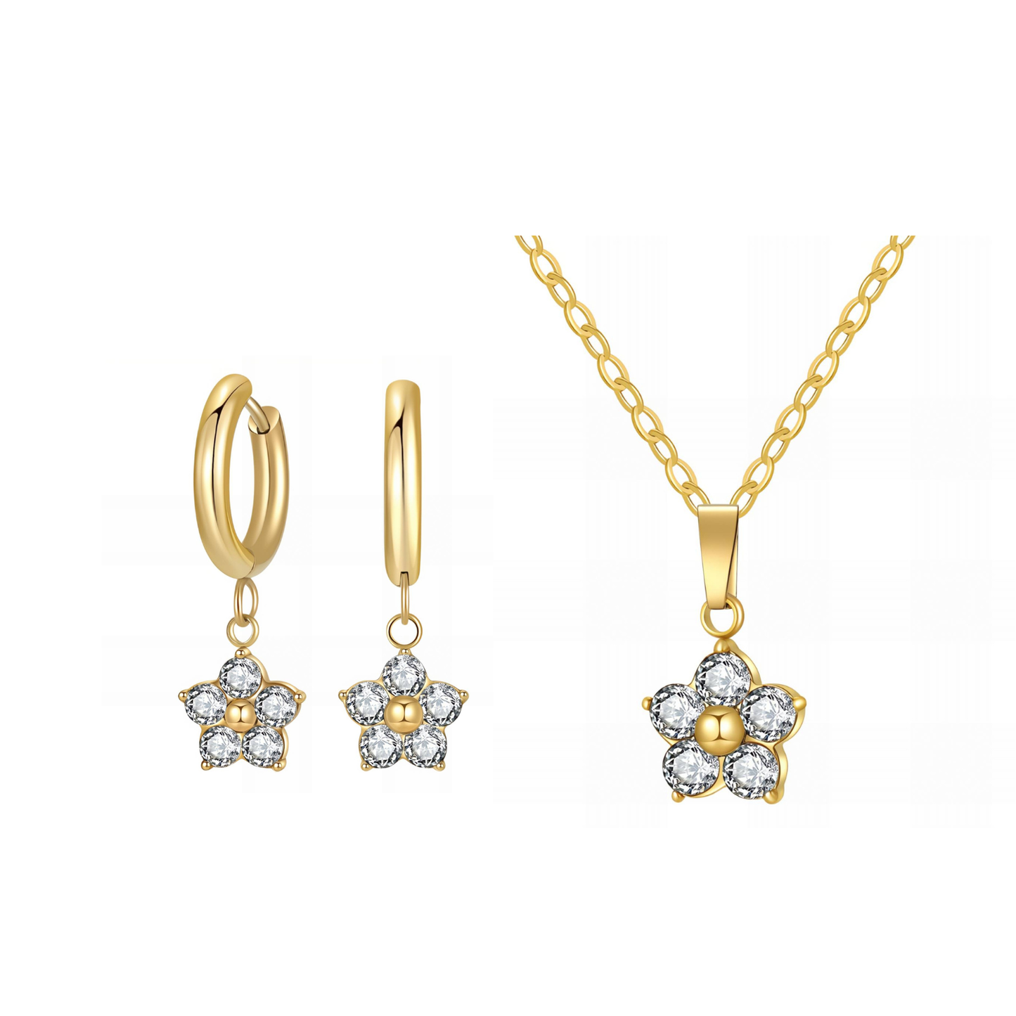 Flora Sparkle - Parures de bijoux - Or Plaqué 18 carats