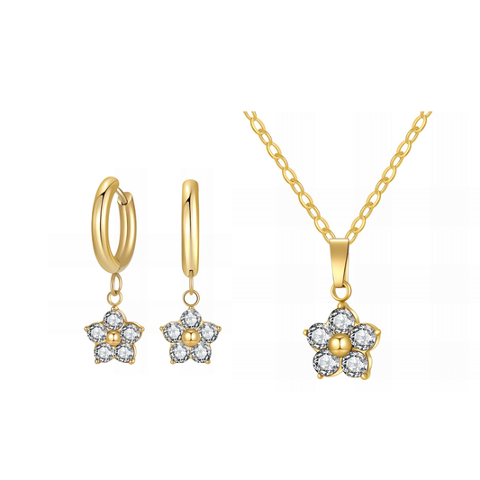 Flora Sparkle - Parures de bijoux - Or Plaqué 18 carats