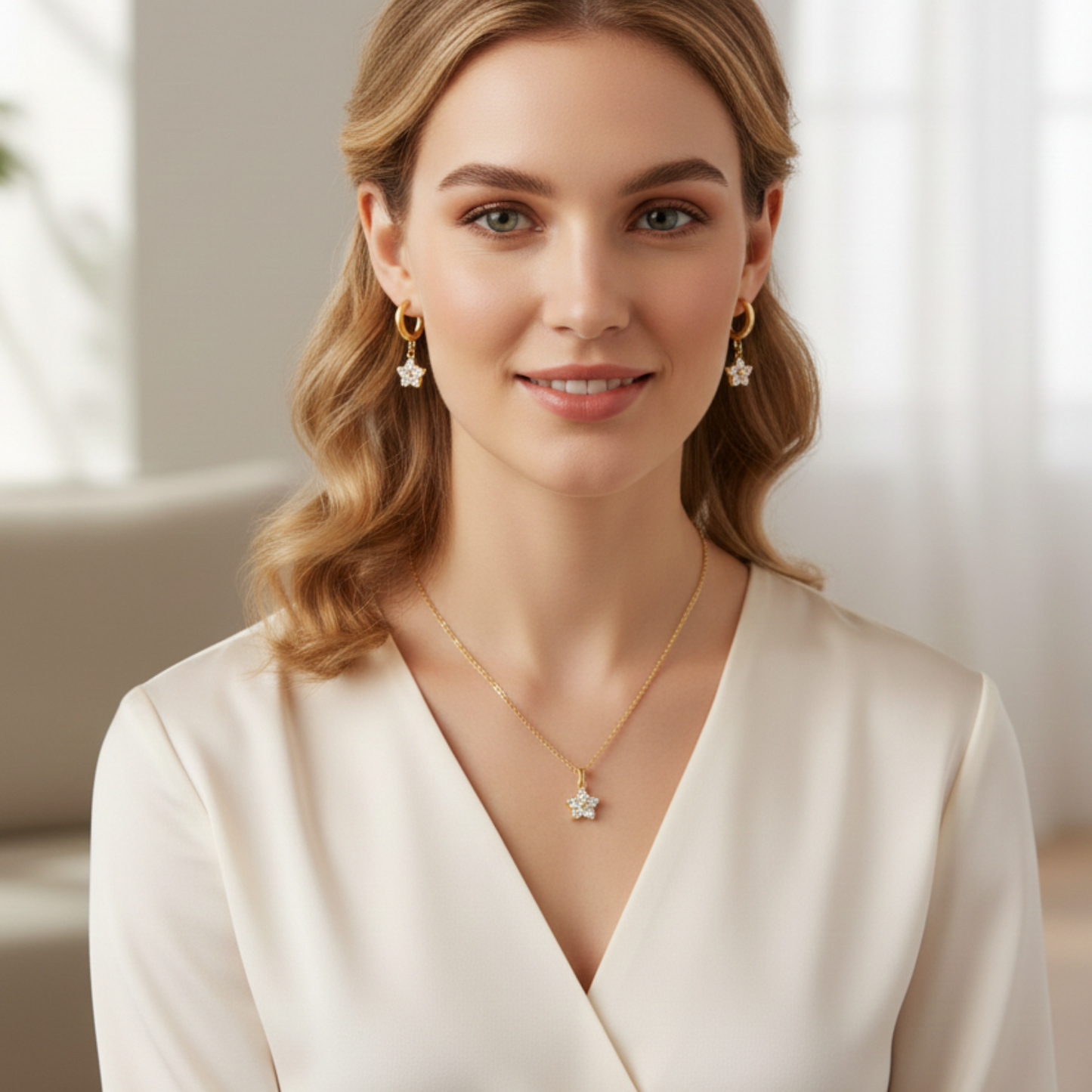 Flora Sparkle - Parures de bijoux - Or Plaqué 18 carats