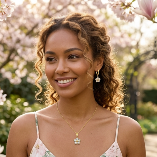 Flora Sparkle - Parures de bijoux - Or Plaqué 18 carats